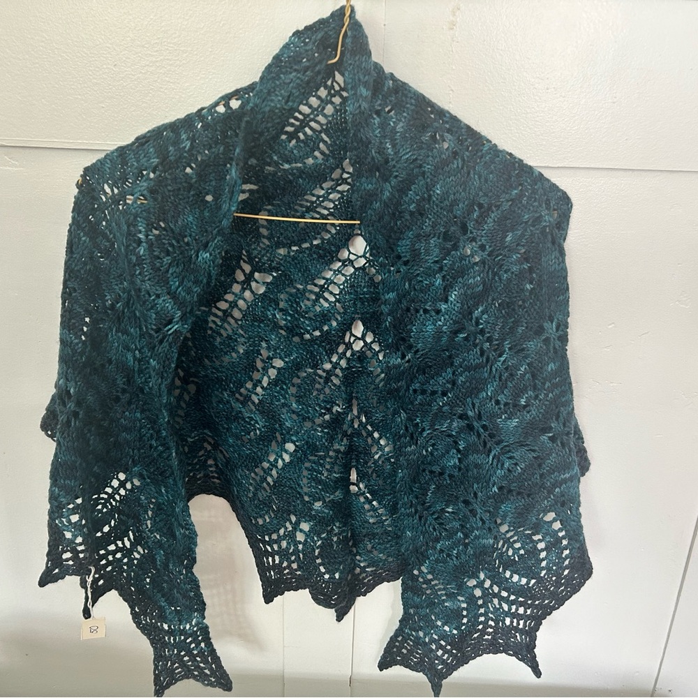 Hand knit shawl